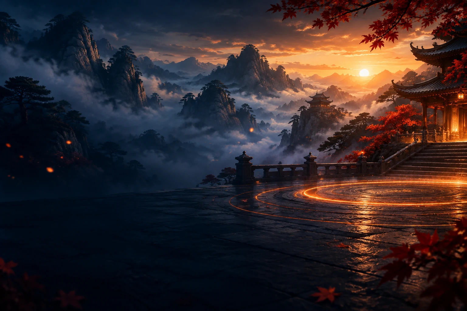修炼智能体的山水与练习场景